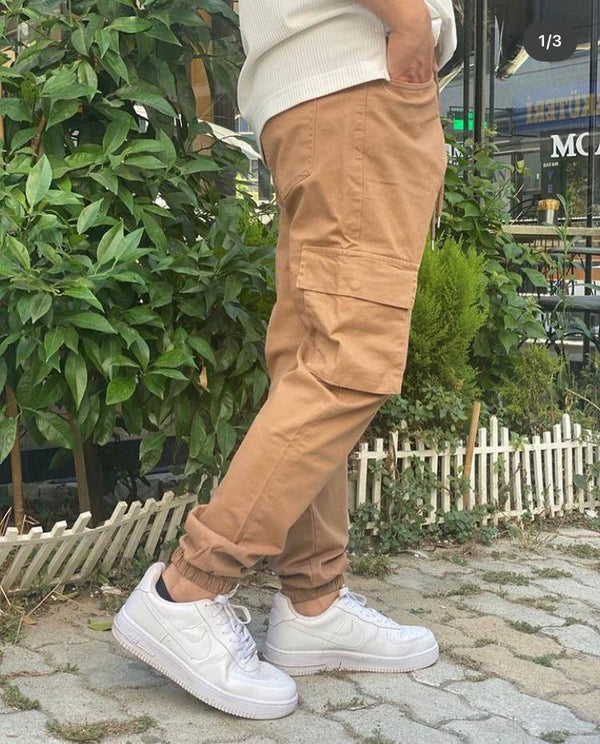Camel Ribana Paça Beli Lastikli Kargo Pantolon