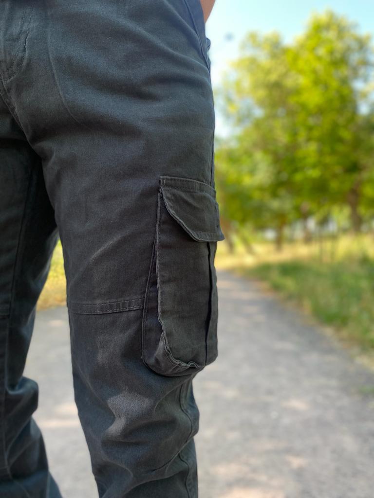 Antrasit Düz Paça Kargo Pantolon