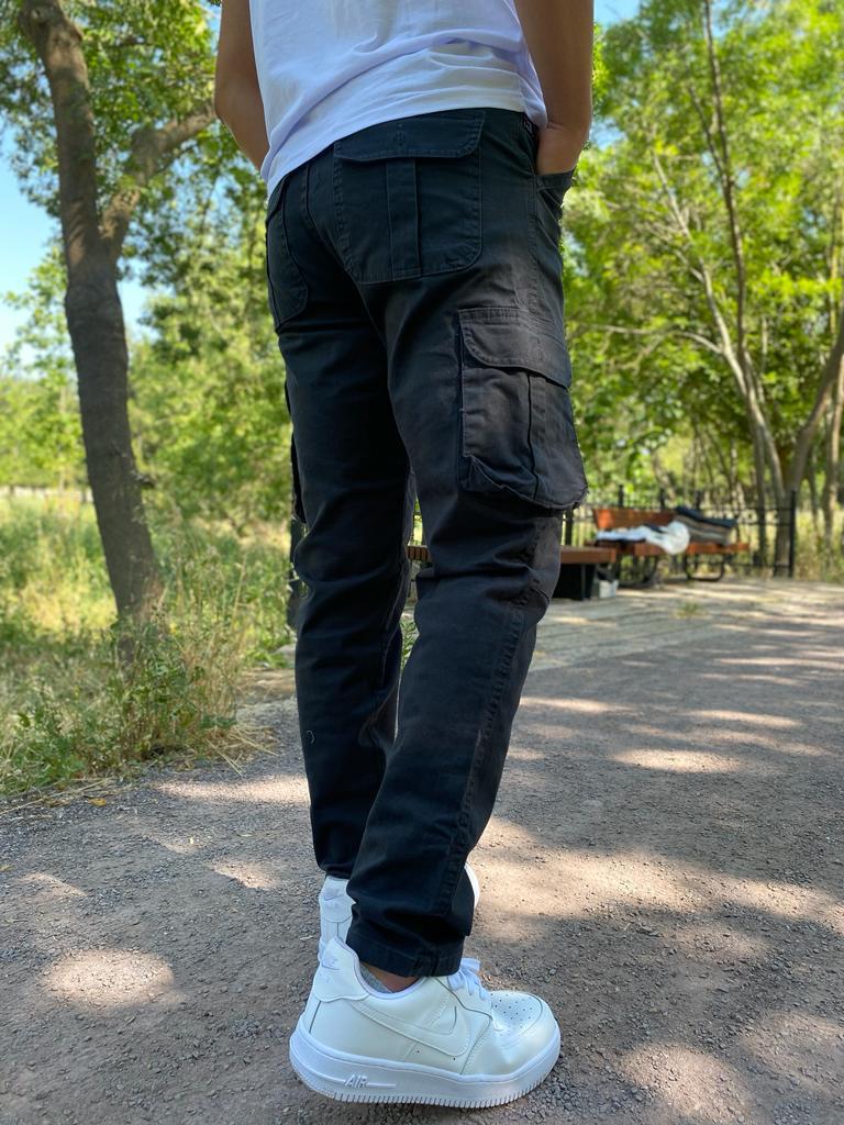 Antrasit Düz Paça Kargo Pantolon