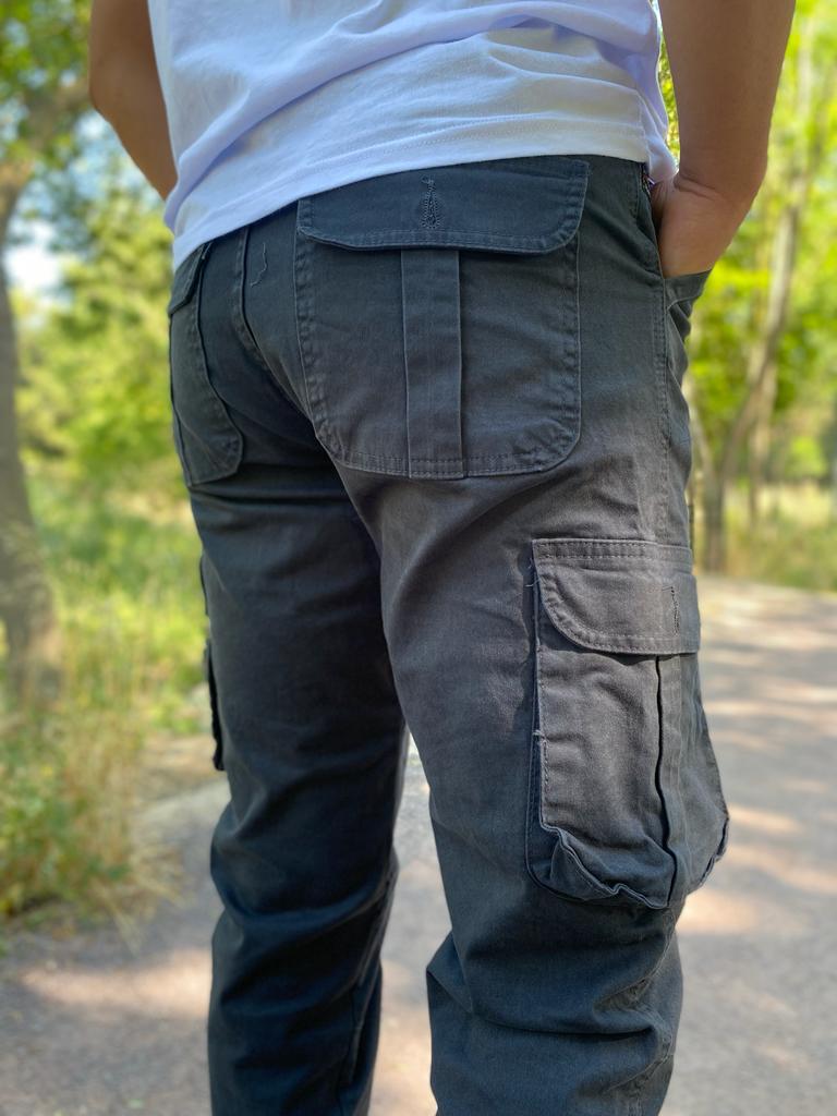 Antrasit Düz Paça Kargo Pantolon