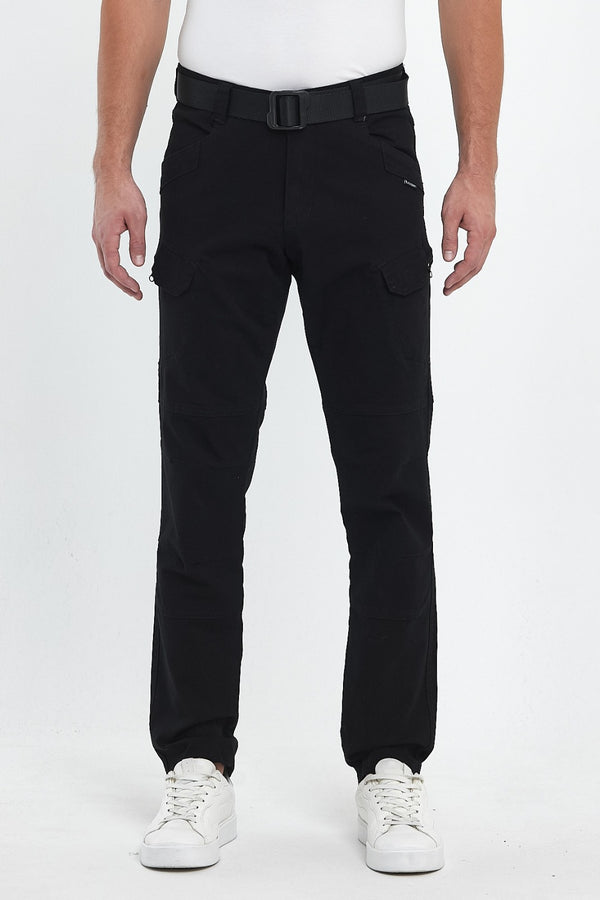 Siyah Gabardin Kumaş Taktik Pantolon