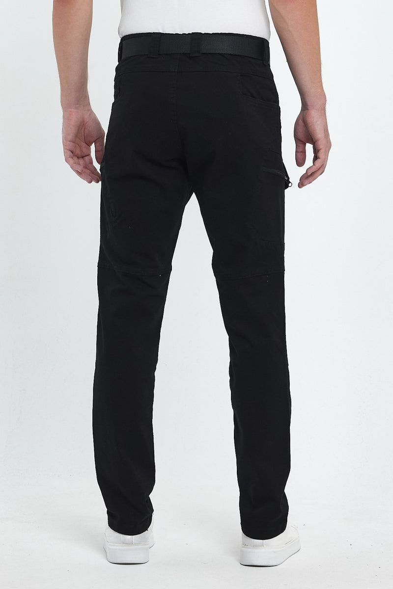 Siyah Gabardin Kumaş Taktik Pantolon