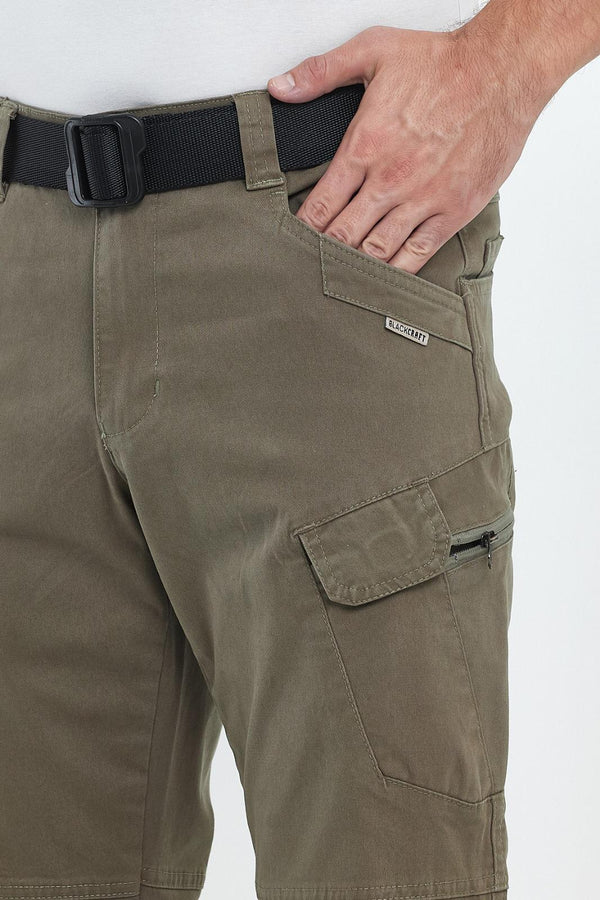 Bej Gabardin Kumaş Taktik Pantolon