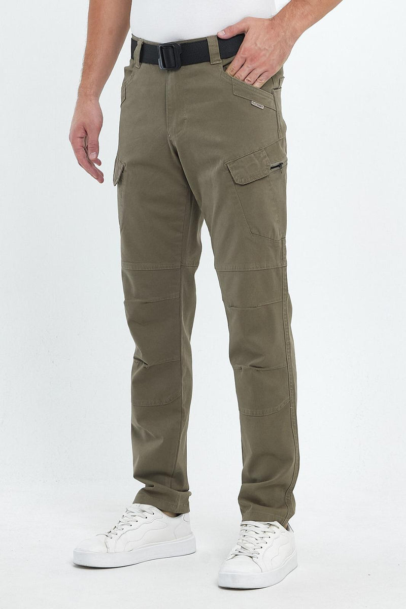Bej Gabardin Kumaş Taktik Pantolon