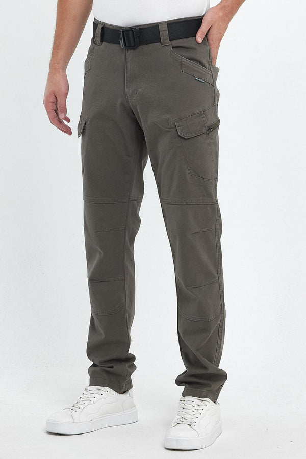 Koyu Çağla Gabardin Kumaş Taktik Pantolon