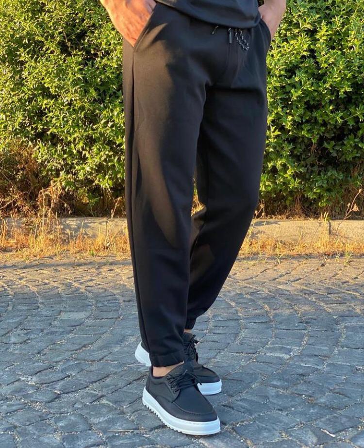 Siyah Rahat Kalı Eşofman
