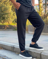 Siyah Rahat Kalı Eşofman